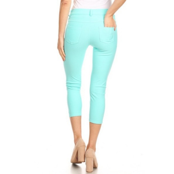 Women's Jeggings Pants Capri Stretchy Skinny TUQ - Picture 3 of 7